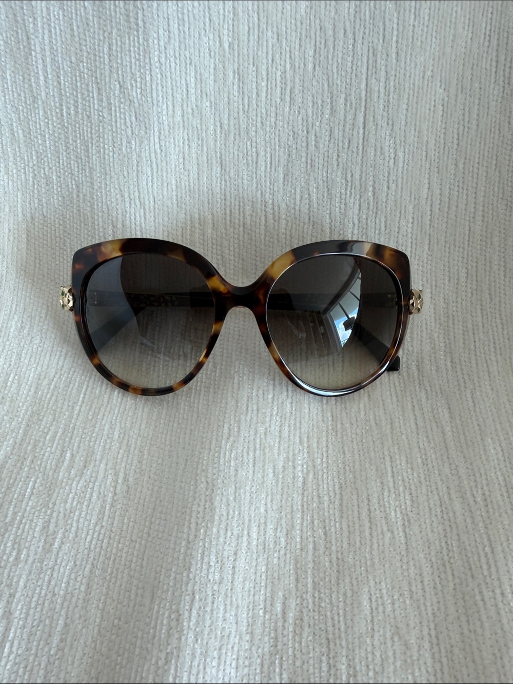 Cartier Tortoiseshell Oversized Women's Sunglasses - Brown Gradient
